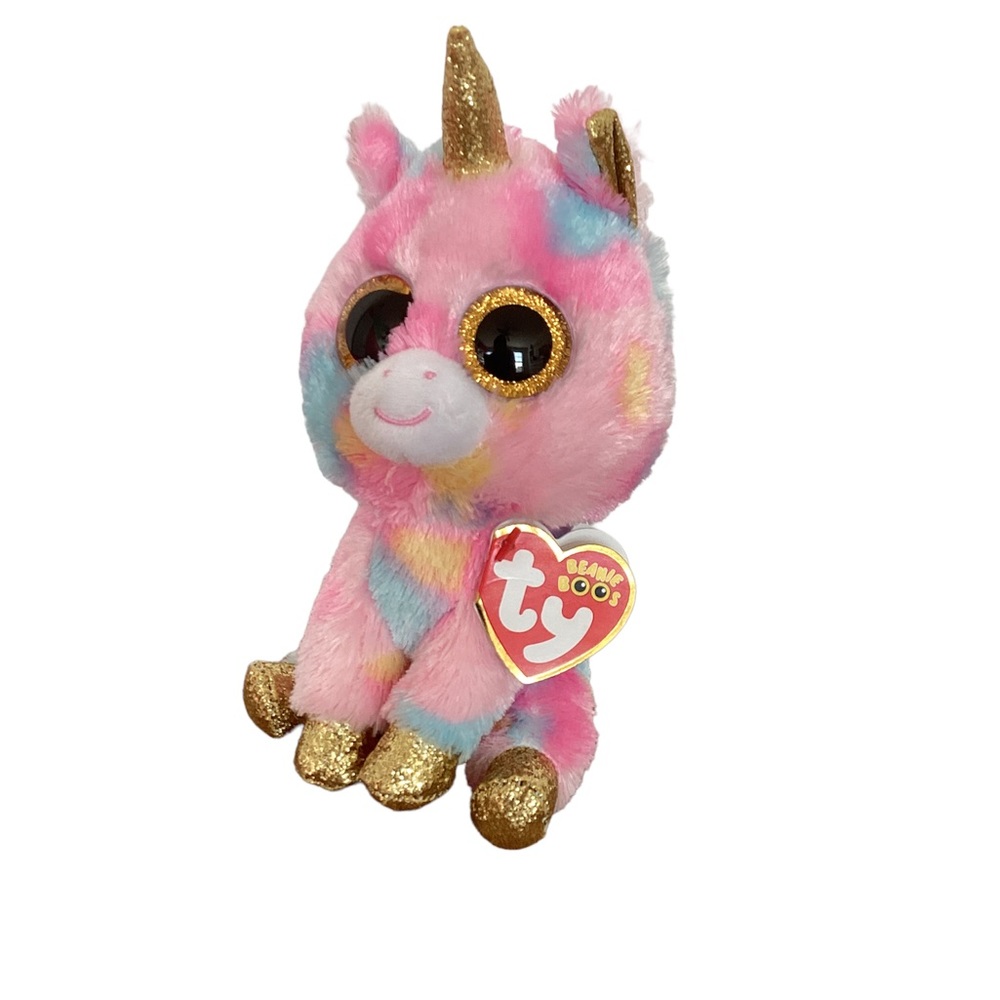 BOGO 🥳 Ty Beanie Boos Fantasia Pink Tie Dye Unicorn TySilk glitter girls baby